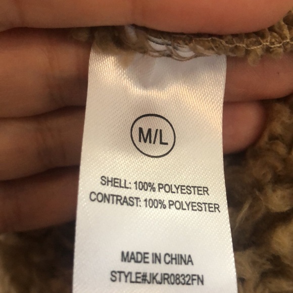 Fashion Nova Women’s Sherpa Open front Coat jacket Caramel in colorSize M/L Warm - Picture 7 of 16